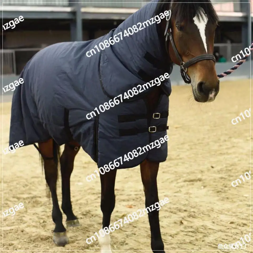 

Зимний хлопковый костюм для лошади 900D, водонепроницаемый костюм для лошади, шарф, принадлежности для верховой езды