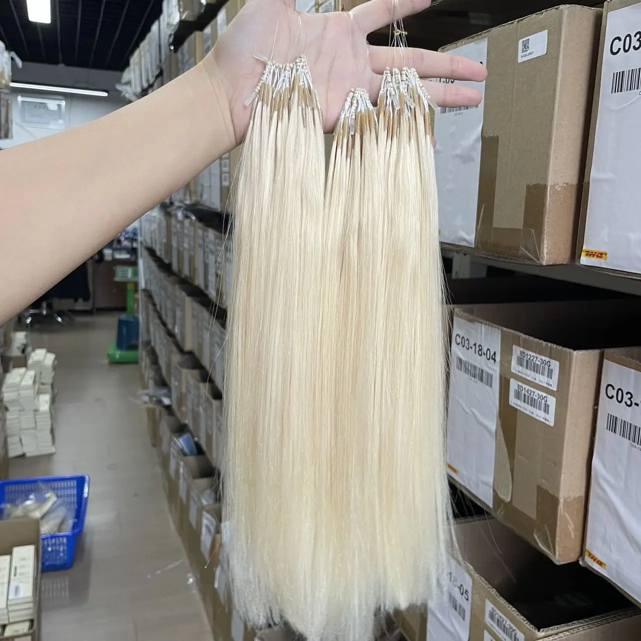 Blonde 60# 8D Human Hair Extensions 12\