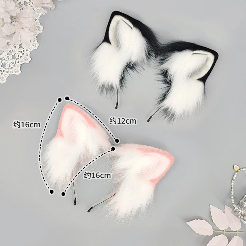 Anime japonês orelha bandana menina orelhas cos raposa orelha bandana bonito kc cosplay orelhas de raposa de pelúcia headwear lolita jogo trajes orelha de gato