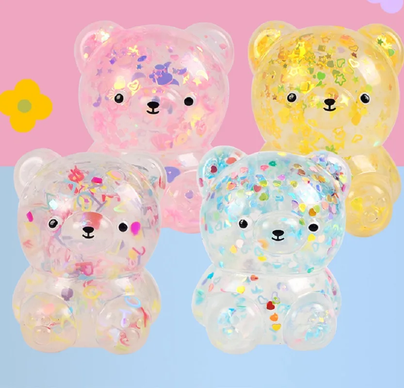 Teddy Bear Squishy Toy pour enfants, TPR St123 Instituts, Sistress, Cadeau pour enfants, Document, Animal Pinch Fidget, Décompression mentaires