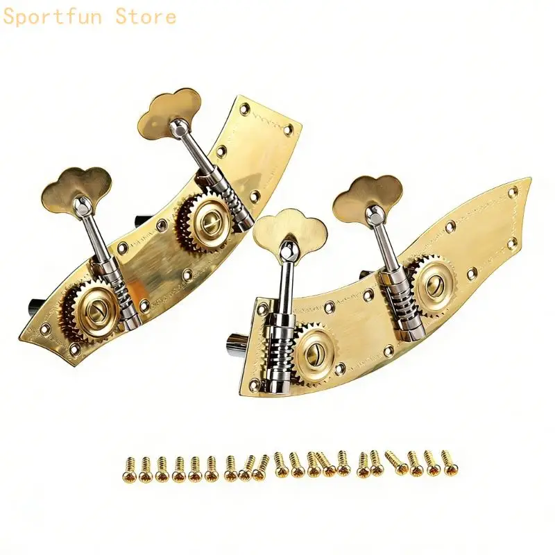Double Metal Gear Tuning Pegs Guitar Tuners Violin Tuning Keys Guitar Machine Head Tuning Pegs for Bass Player X7JD