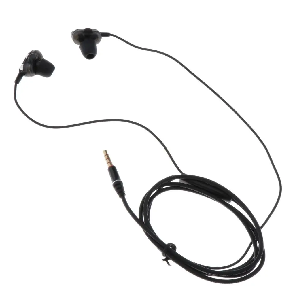 Wired Dual Speaker Headset Stereo In-ear Earbud Headphones 3.5mm Audio for Sports Exercise and Running