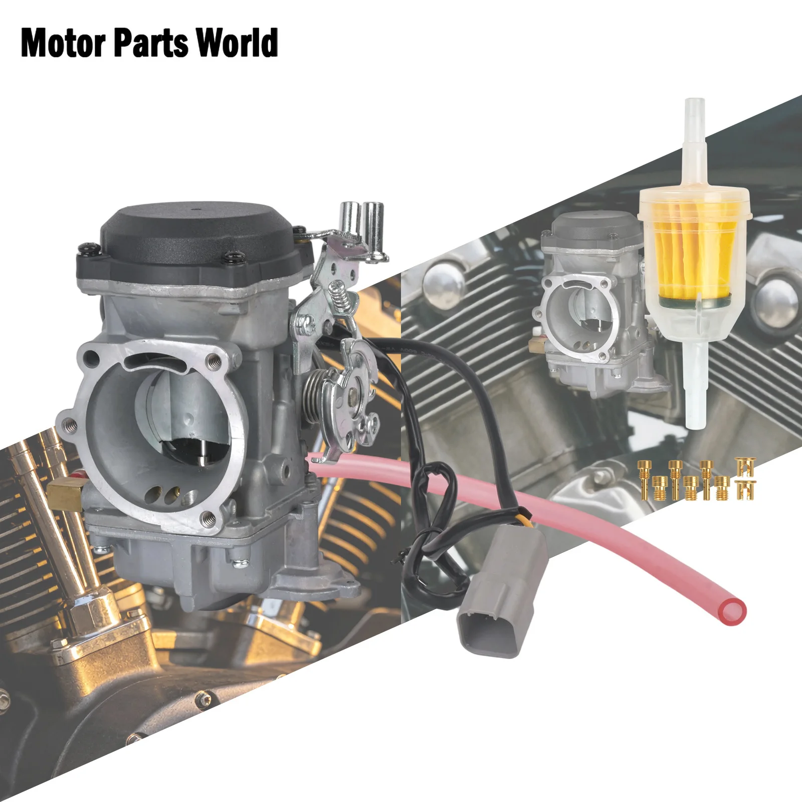 Motorcycle Aluminum CV40-2 Carburetor Carb With Jet Kit Replacement Part Accessories Fit For Buell Blast 500 2000-2009
