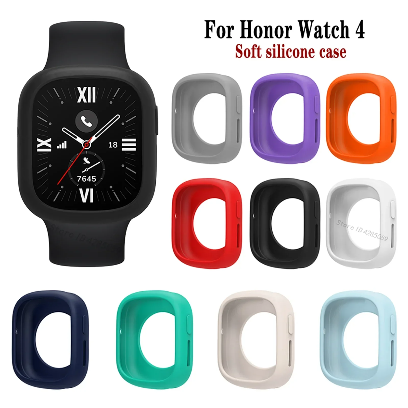 Weiche Silikon-Schutzhülle für Honor Watch 4, Smart Watch-Schutzhülle, Stoßstange für Huawei Honor Watch 4, Schutzrahmen