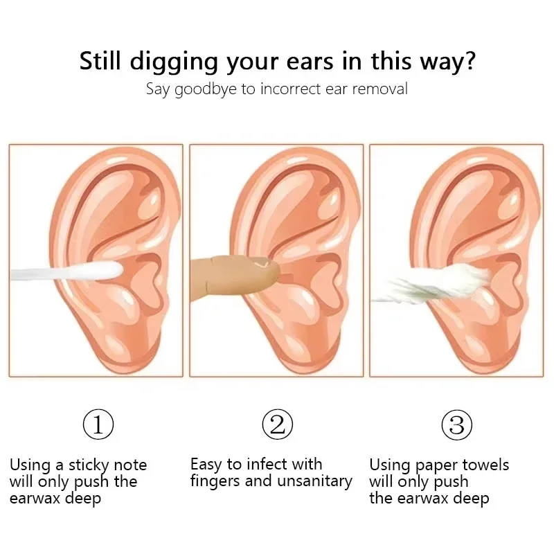6-Piece Adult Ear Care Kit Portable Spiral Spring Earwax Removal Tool Set Creative Home Use Ear Spoon Set for Ear Cleaning