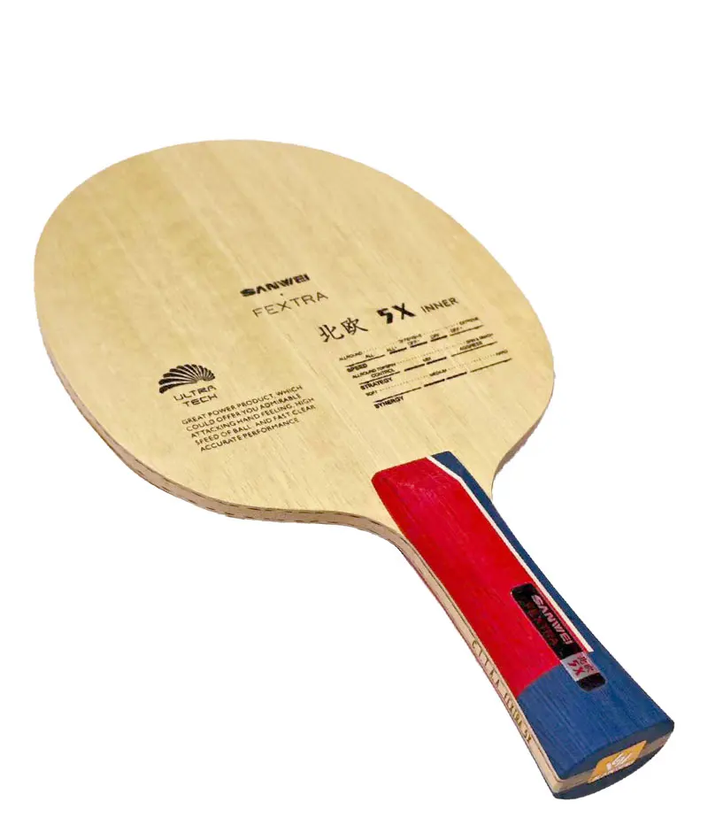 Original SANWEI FEXTRA 5X Table Tennis Blade Inner Outer Basalt Fiber Ping Pong Paddle Professional 7-Ply Table Tennis Racket