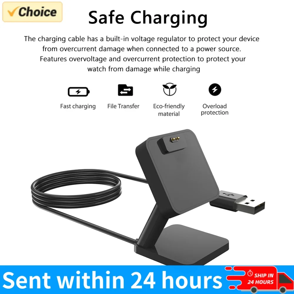 5V 1A Charging Cable Replacement 100cm Charger Cable Watch Accessories Charging Adapter Cables Portable for Xiaomi Mi Band 7 Pro