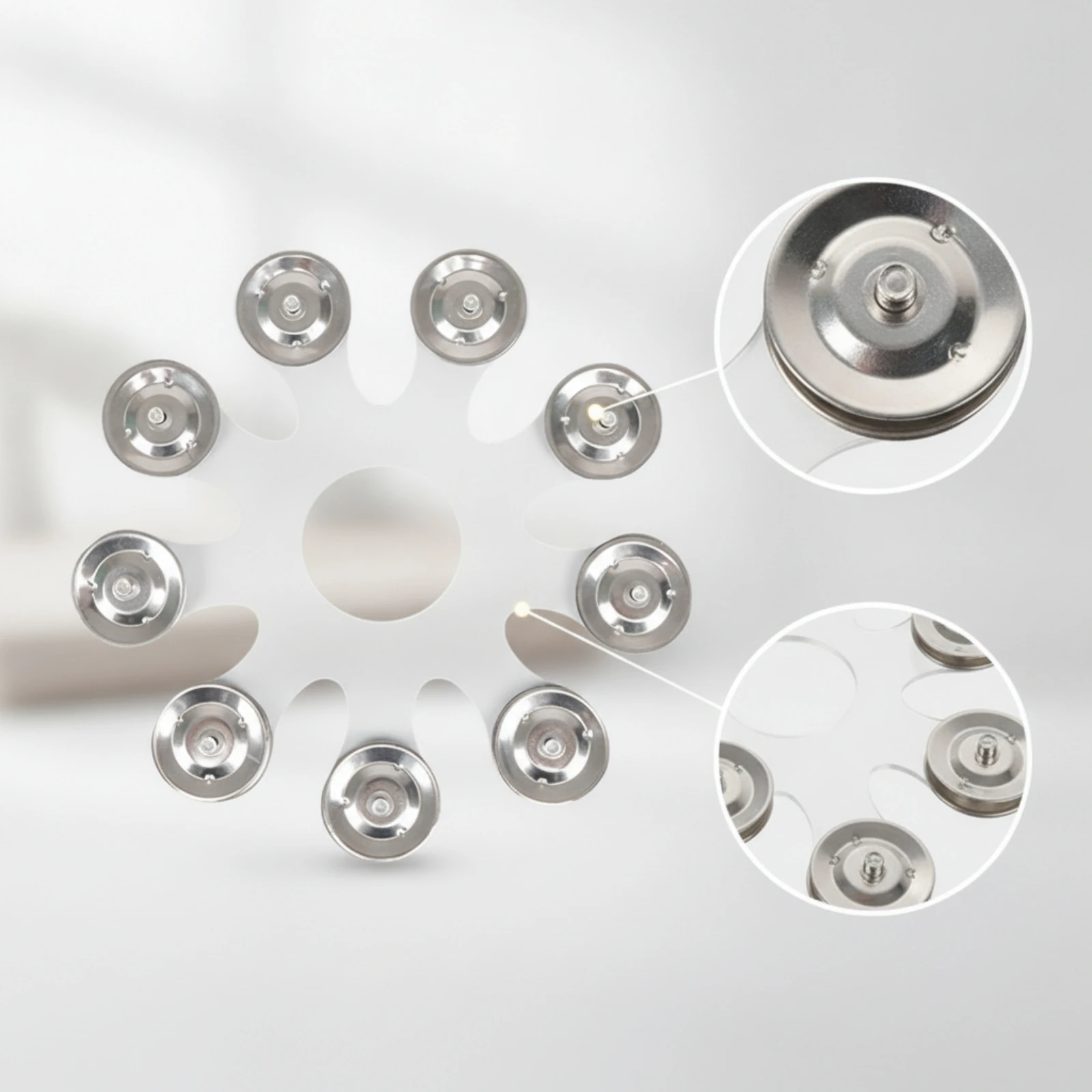 Drum Cymbal Bell Accessory Mountable Snowflake Cymbal Bell with Steel Pieces Percussion Instrument Metal-Like Versatile