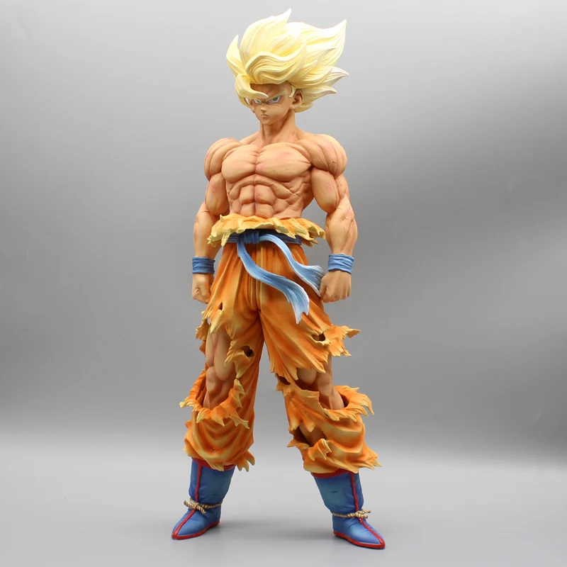 43cm Dragon Ball Z Son Goku Ssj Figurine Super Saiyan Goku Gk Statue Pvc Action Figures Model Toys Collection Ornament Doll Gift