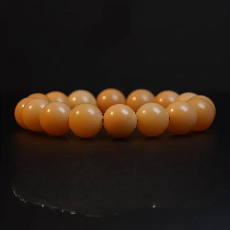 Original Ecological Weathered White Jade Bodhi Root Handstring Wrapped Around Finger Soft Single Loop Tiwen Buddha Beads Male an