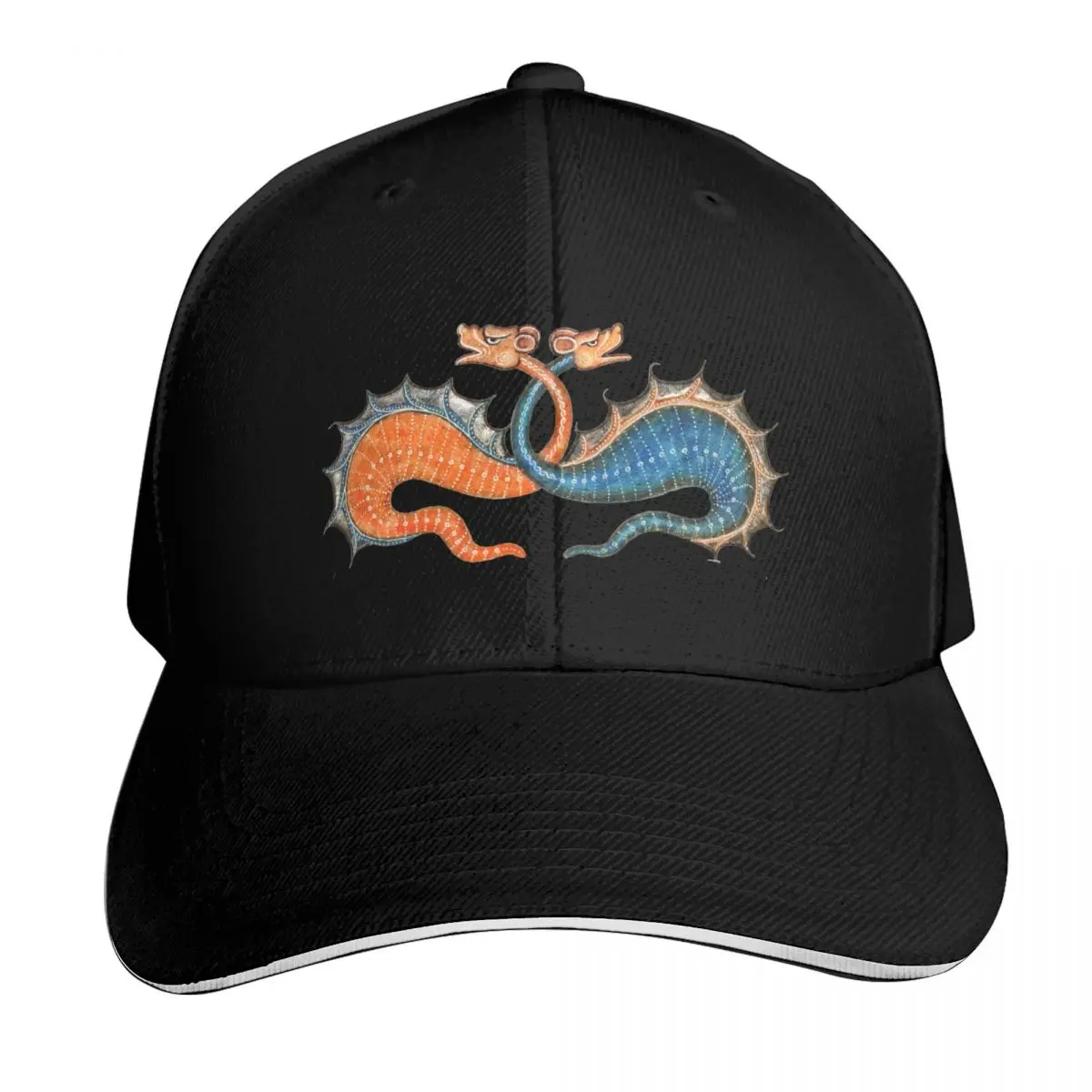 Medieval Dragons ca1325-1340 Baseball Cap Cotton Twill Breathable Contrast Two Tone Brim Snapback Flat Bill