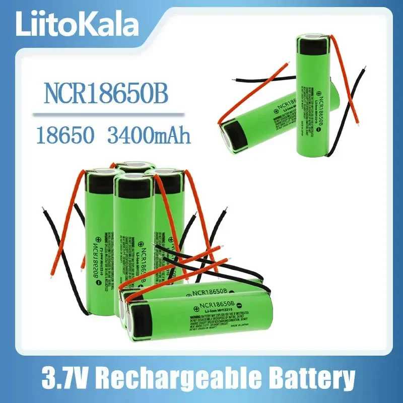 NCR18650B New Original 18650 Battery  3.7V 3400mah 18650 Lithium Rechargeable Battery Welding Nickel Sheet Batteries