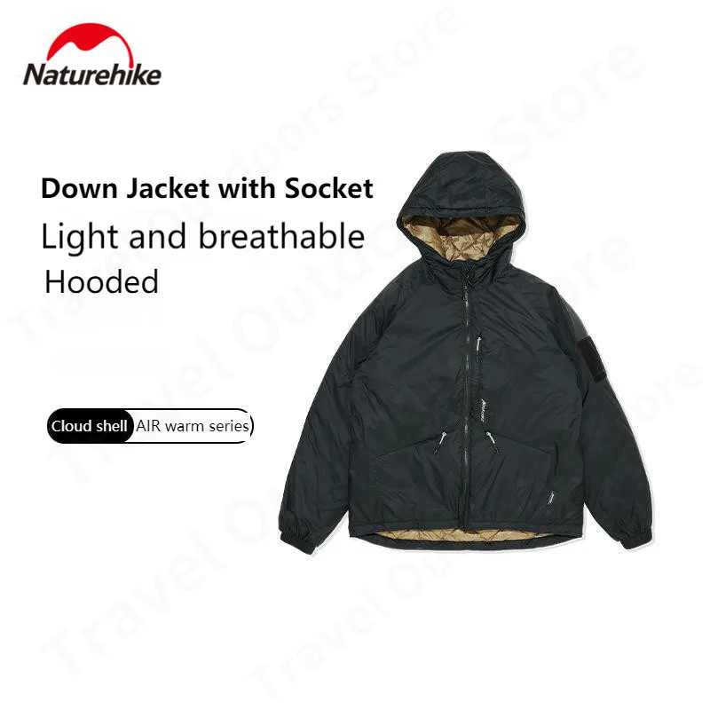 Naturehike 1000Fp Goose Down Jacket Outdoor Camping Hiking Casual Hooded Warm Windproof Winter Thicken Coat Fashion Sportswear