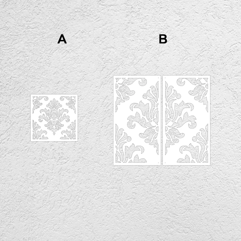 40cm - 80cm Stencil Wall For Painting Plaster Decor Template Furniture Makers Putty Decorative Damask Vintage Retro Luxury S390