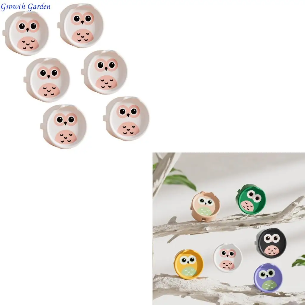 

Set of 6Pcs Owl Silicone Plug Caps Protective Dustproof Design for Baby Safety E65D