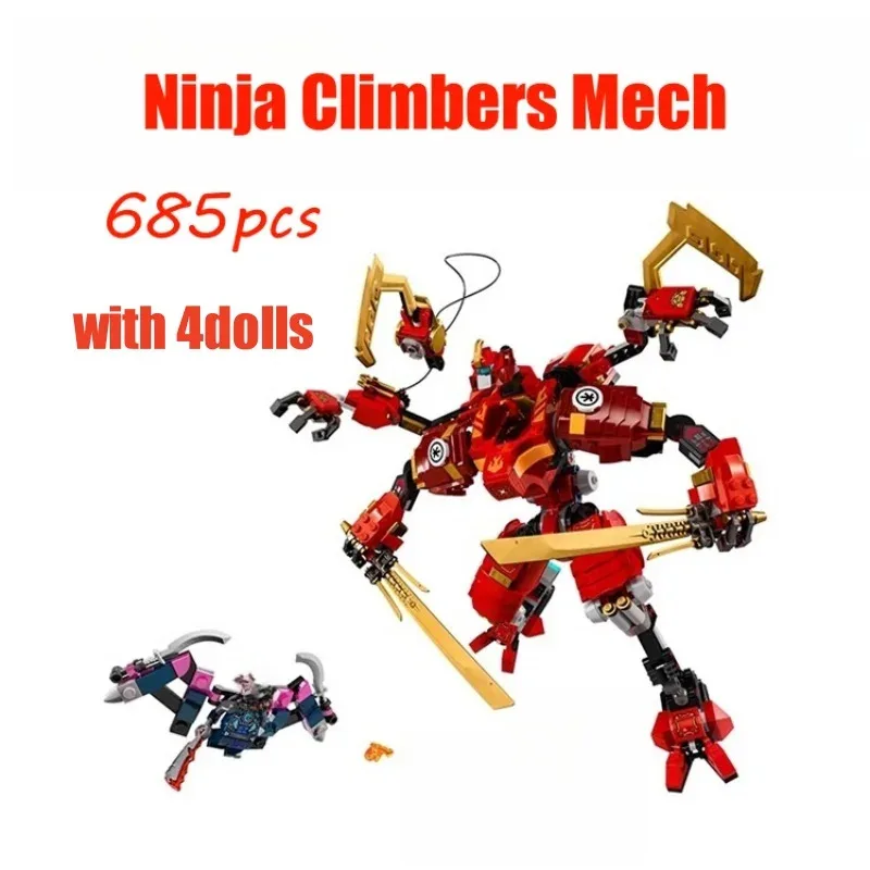 

MOC Sets Creative Ninja Mecha Series Building Blocks Ninja Climbers Mecha robot Model children's DIY collection holiday gifts