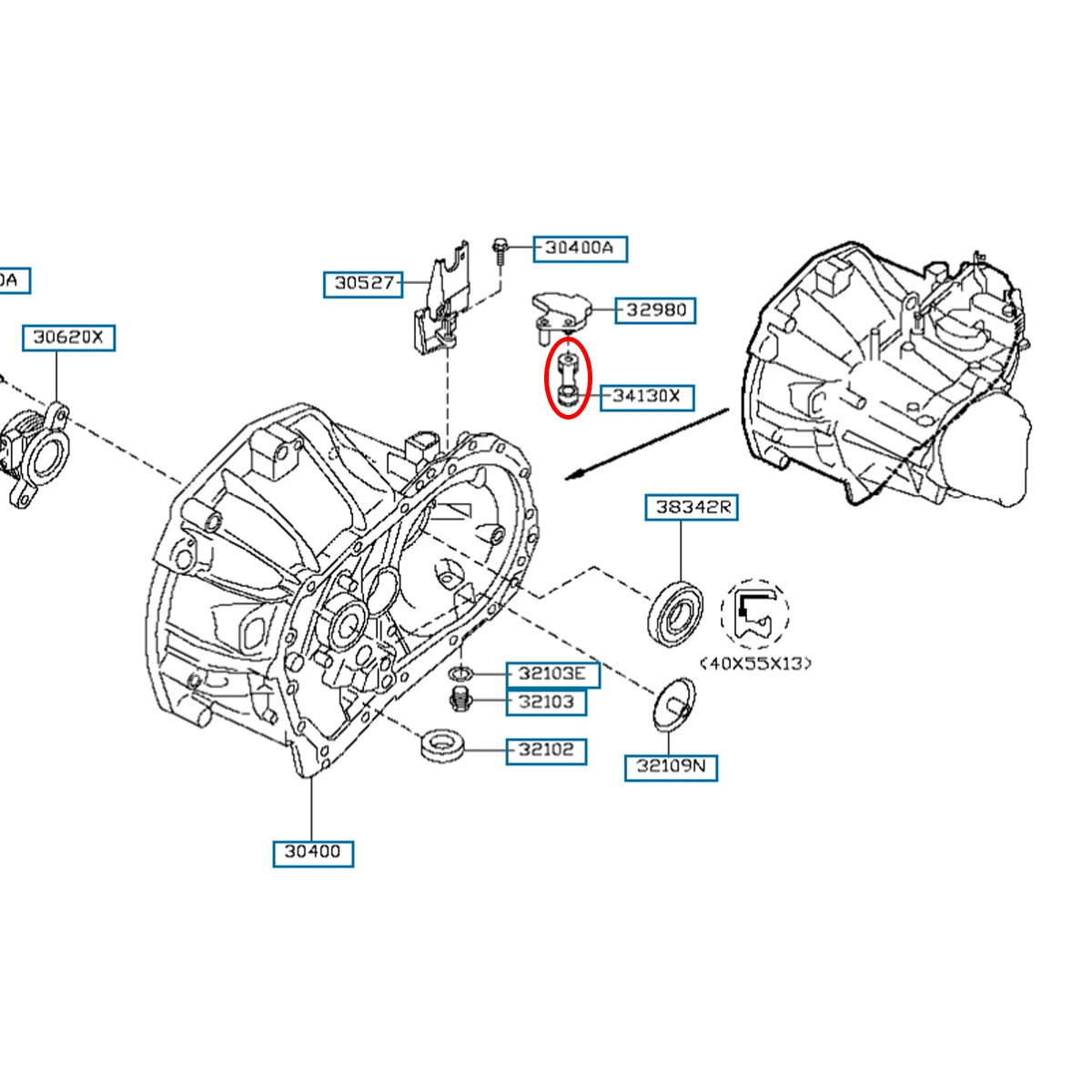 Para Twingo Clio Kangoo Sentra Sylphy NV200 Almera Livna TIIDA caja de onda portátil transmisión de cambio biela enlace de cambio