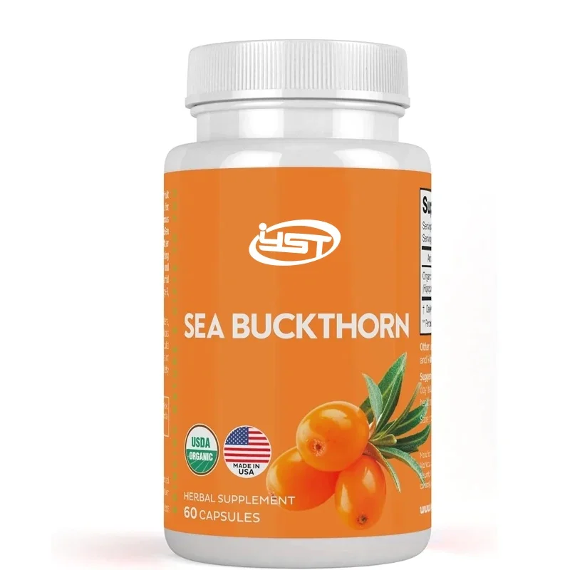 Sea buckthorn capsules 1000mg | Natural sources of Omega 3, Omega 6, Omega 7, and Omega 9 | 60 capsules