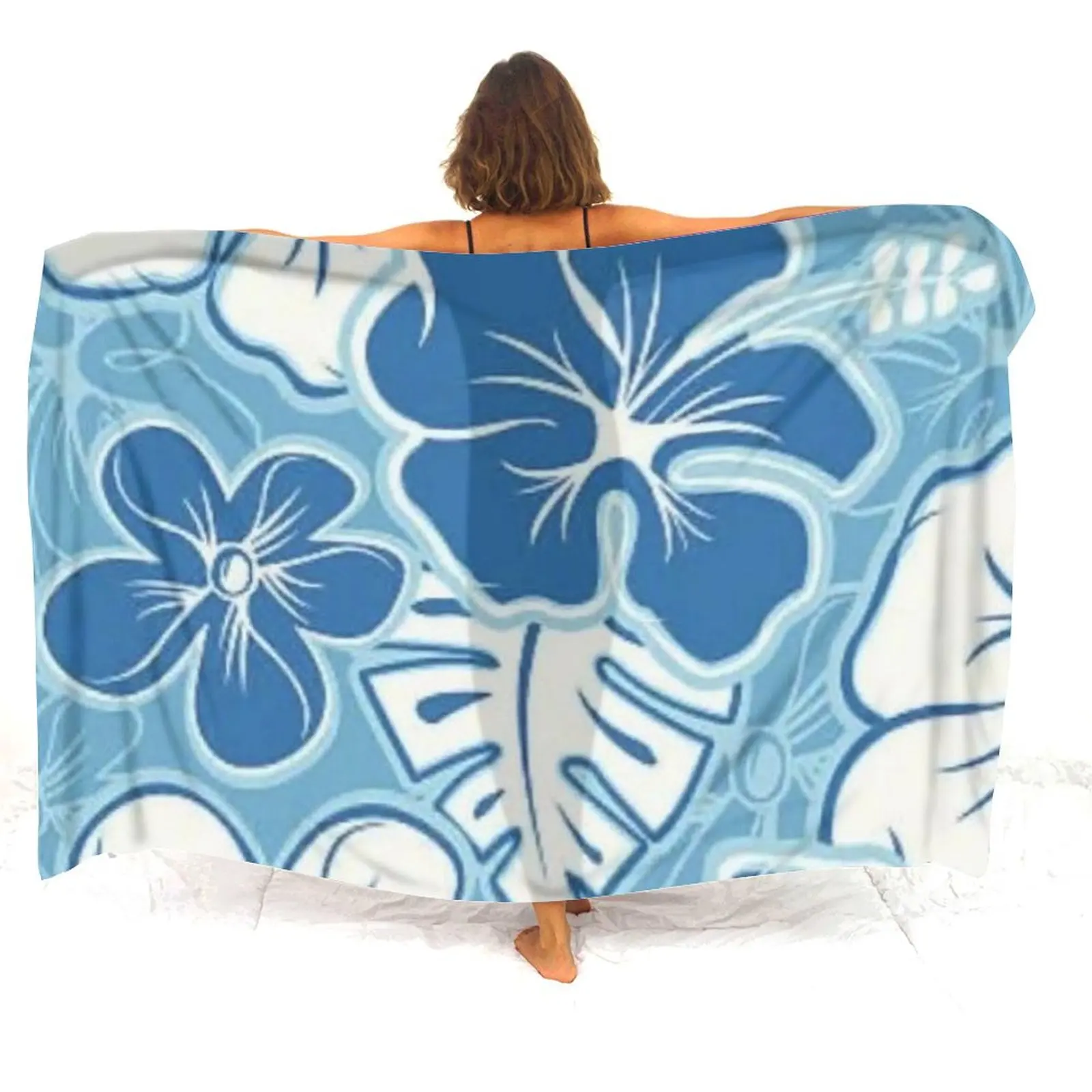 

Новинка 2025, саронг с цветком гибискуса, полинезийский женский саронг, шаль, красочный фартук, пальто, подарок на заказ, декоративный саронг