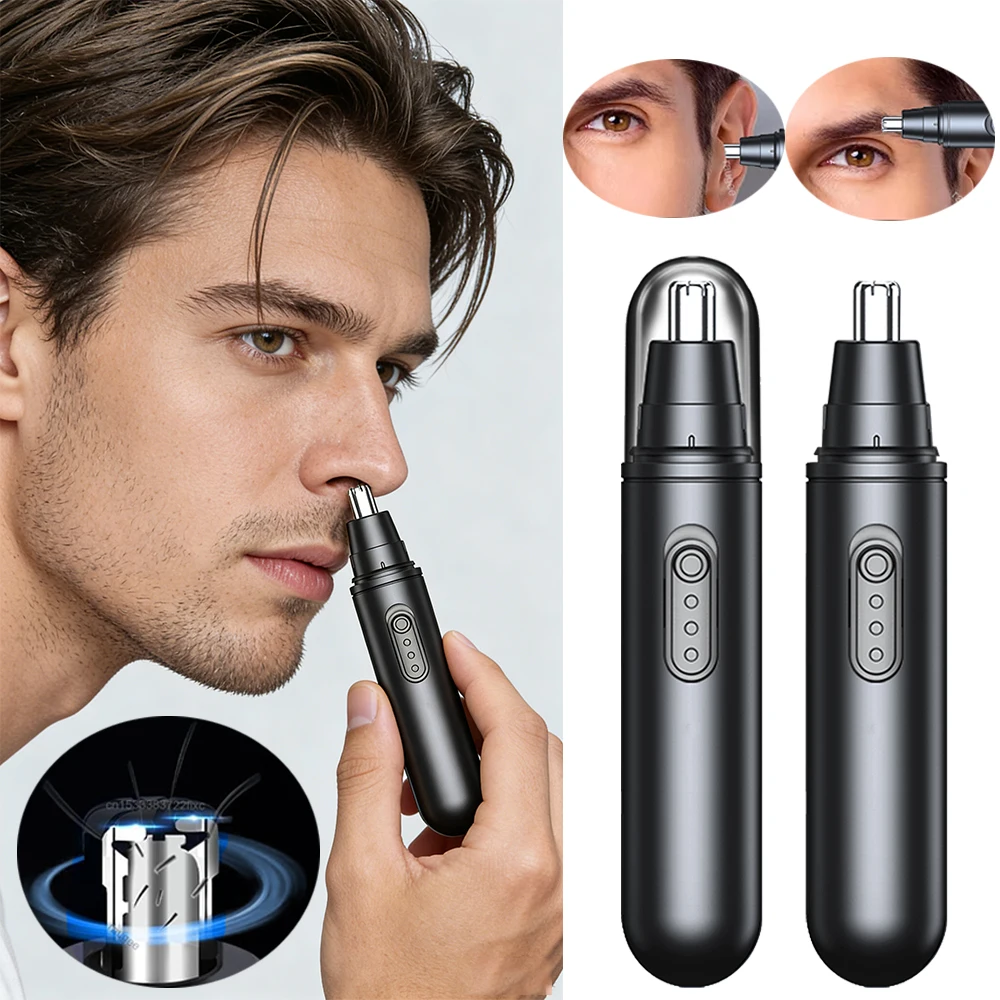 

Электрический триммер для удаления волос в носу и ушах, перезаряжаемый, безболезненный, миниатюрный, карманный, для мужчин