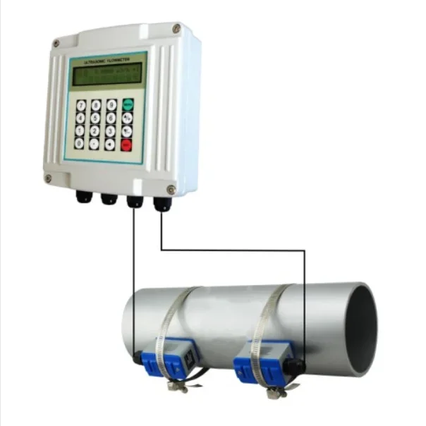 

Wall Mounted Digital Ultrasonic Flowmeter LCD Display Water Oil Fluid Flow Measurement Sensor