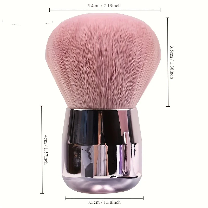 Travel Makeup Brush for Foundation, Blush, Bronzer, and Powder, Aluminum, Travel Friendly and Perfect for On The Go, 1 Count