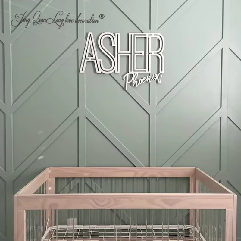 Personalized 3D Nursery Baby Name Sign Custom Nursery Name Sign: Large Wood Name Room Decor