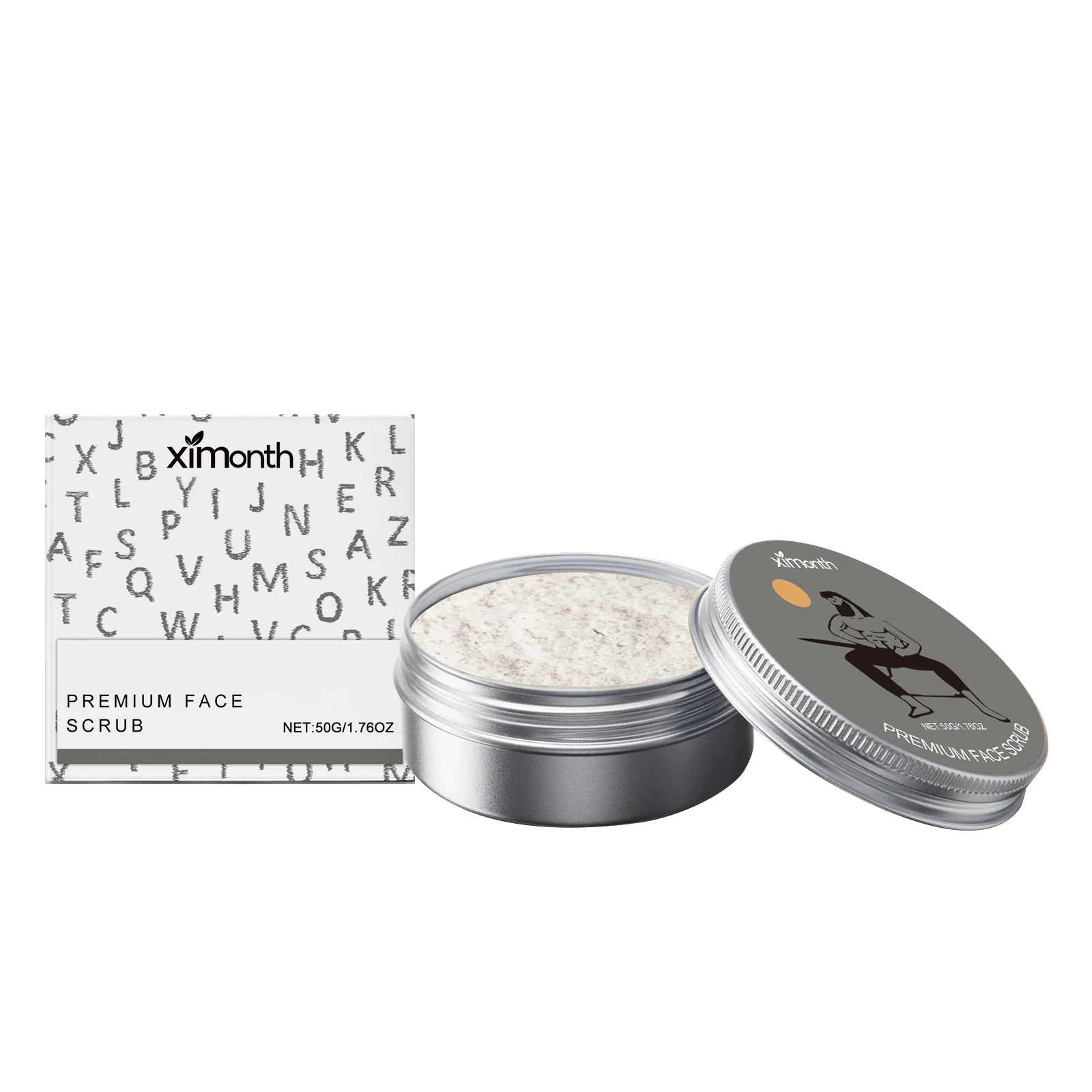 

Ximonth Facial Scrub Skin Deep Cleansing Pores Exfoliating Dead Skin Mild Ingredients Hydrating Refreshing 2pcs
