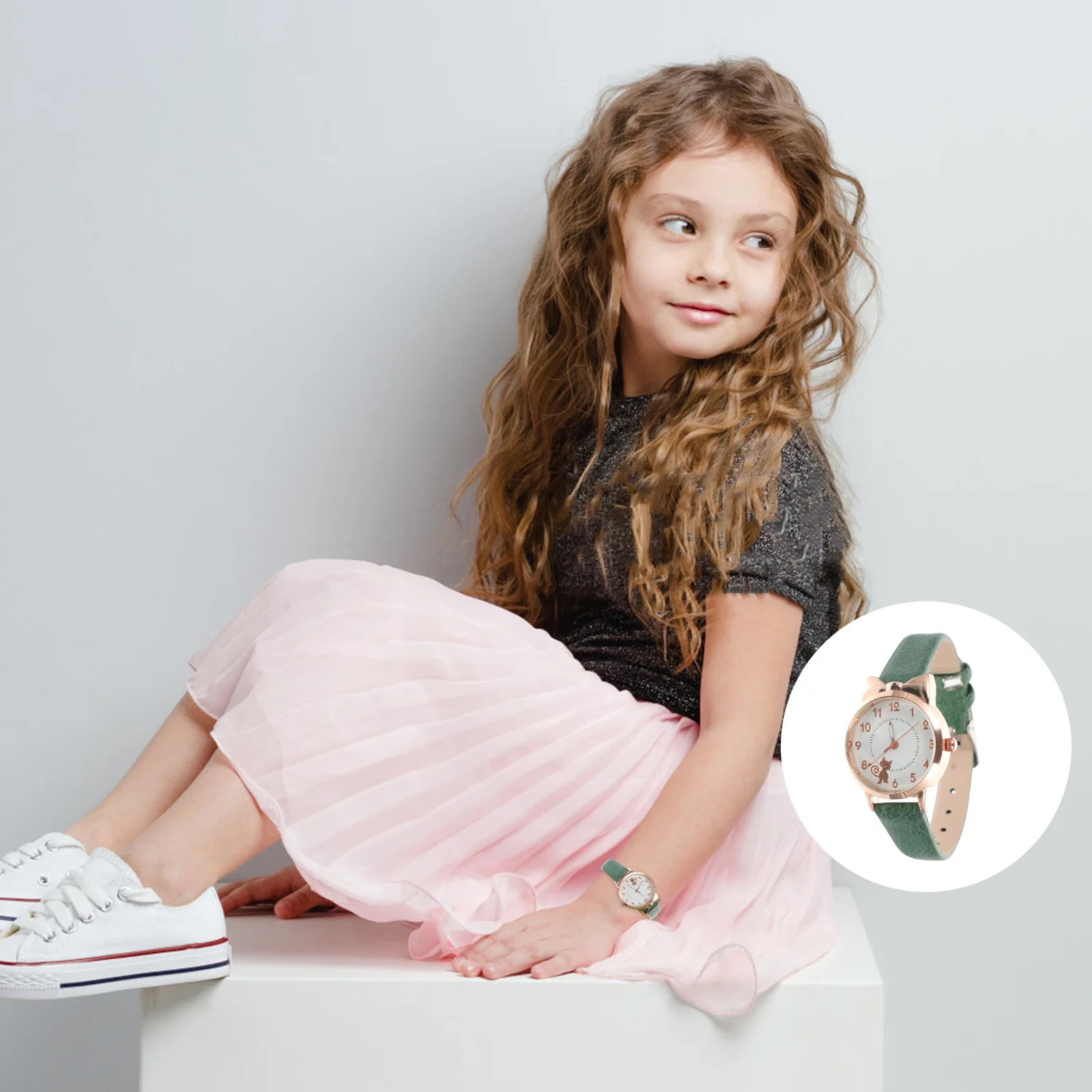 1 قطعة ساعة كوارتز مضيئة الكرتون للطلاب موضة كوارتز ساعة اليد الفرقة تصميم مقاوم للماء #4