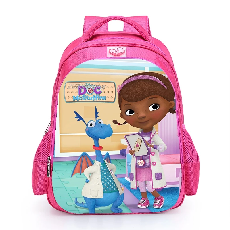 16 Inch Doc McStuffins Children School Bags Orthopedic Backpack Kids School Girls Mochila Infantil Catoon Bags