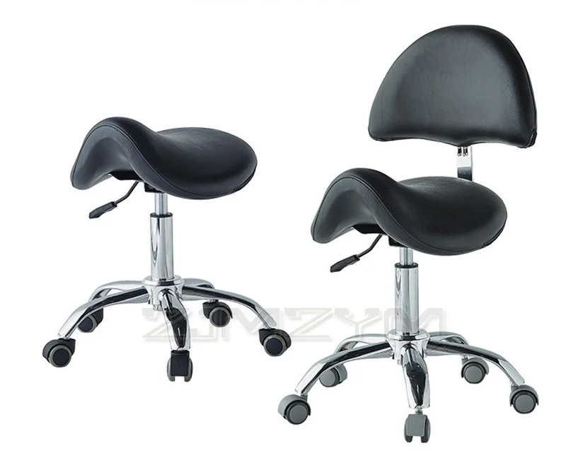 Comfortable Adjustable Saddle Stool Seat Ergonomic Medical Office Saddle Chair Cosmetic technician dentist Rolling Swivel Chair