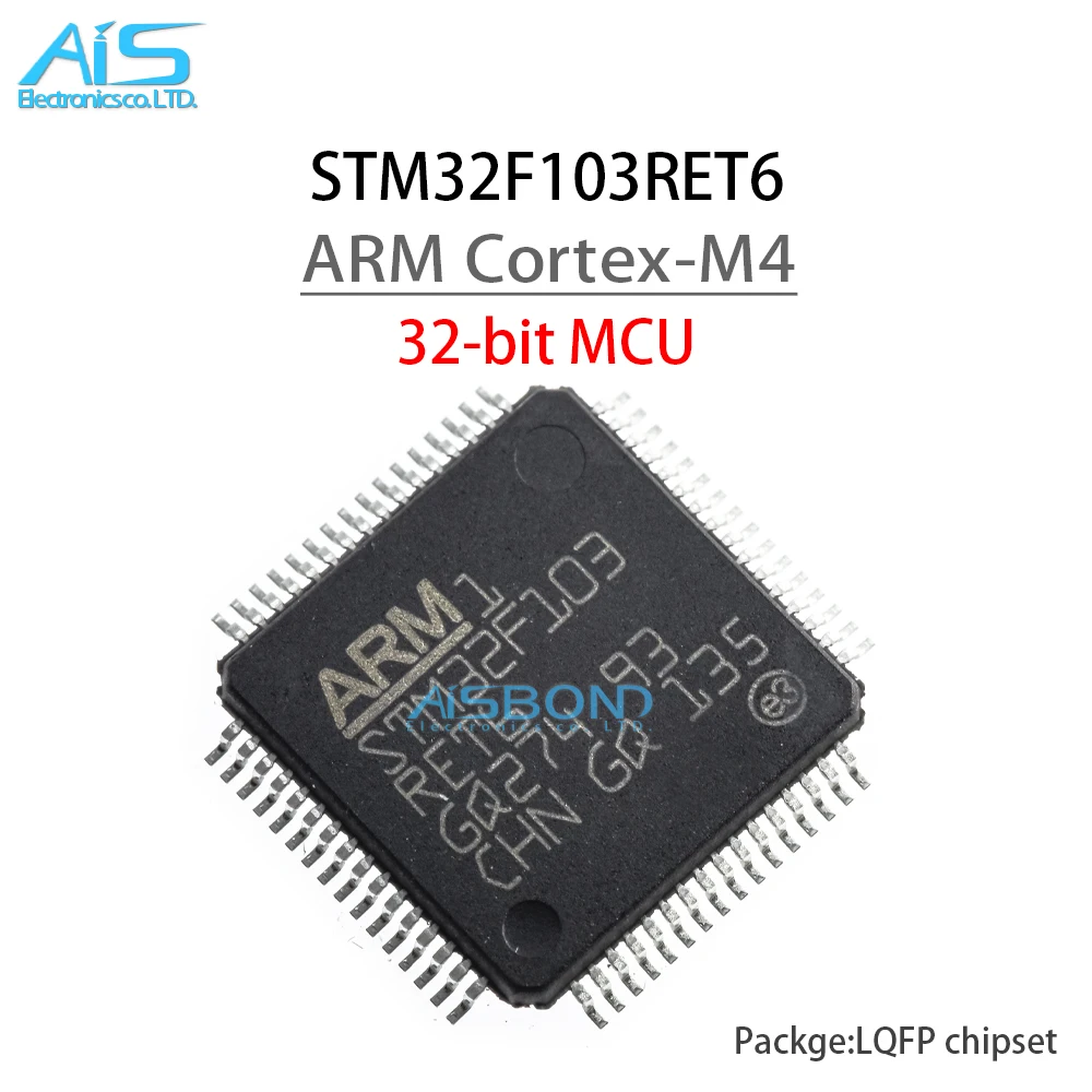 Novo original stm32f103ret6 stm32f 103ret6 lqfp64 arm-based 32 bits mcu com 256 a 512kb flash