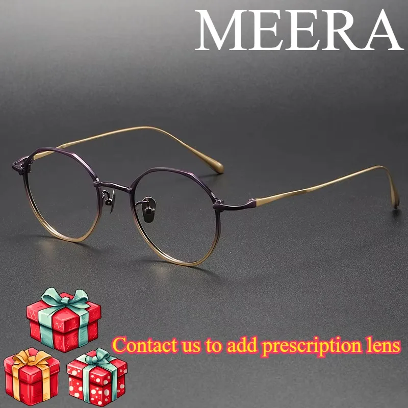 

Retro Round Purple Yellow Gradient Glasses Frame Prescription Clear Lens Gold Eyeglasses Frames Metal Optical GM Eyewear Frame
