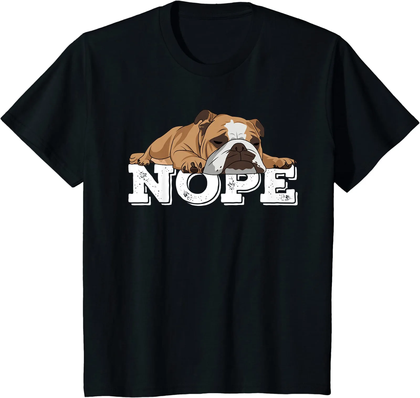 

Забавная футболка унисекс Nope Lazy English Bulldog для любителей собак