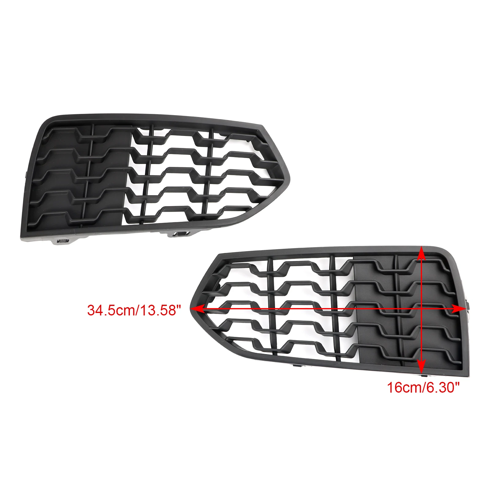 Artudatech 2PCS Front Bumper M Fog Light Grilles Grill Fit for BMW F22 F23 2012-2017
