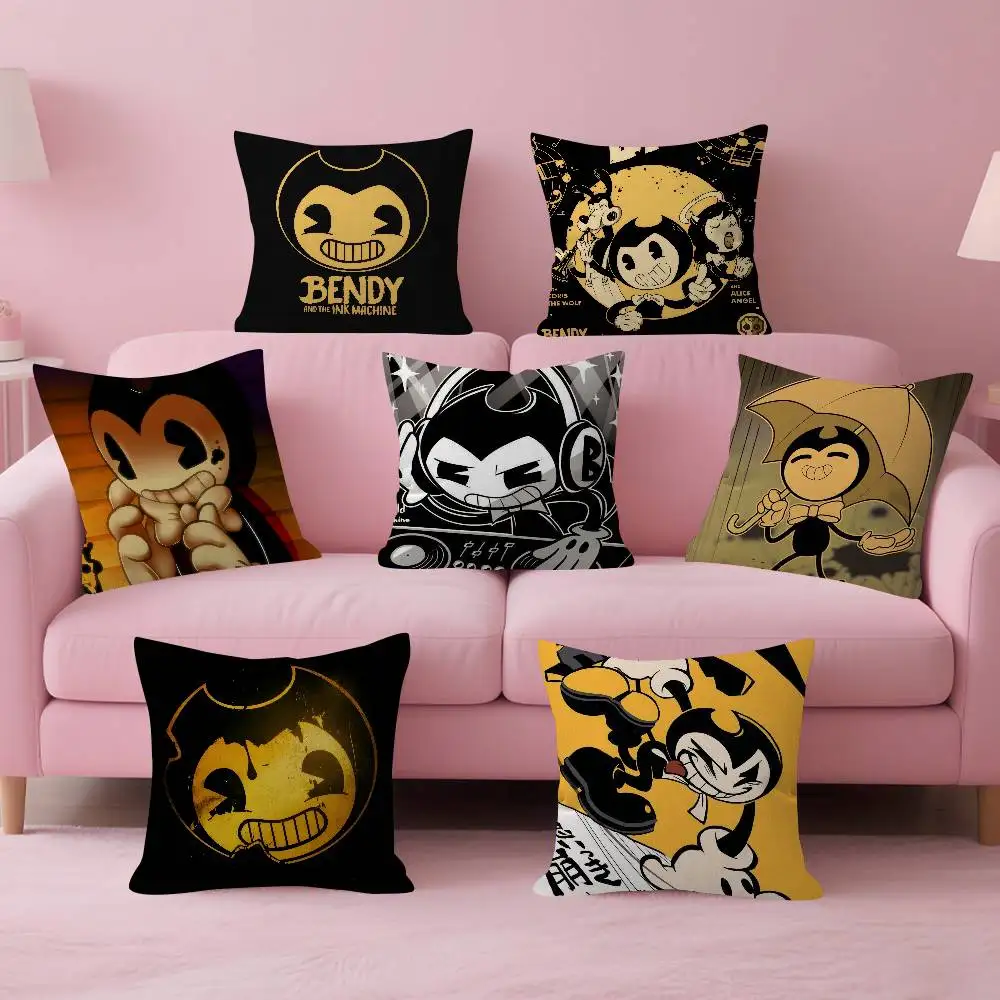 

Наволочка для офисной подушки/подушки для автомобиля/поясничной подушки/диванной подушки 45x45 см по мотивам игры B-Bendy and the Ink Machine
