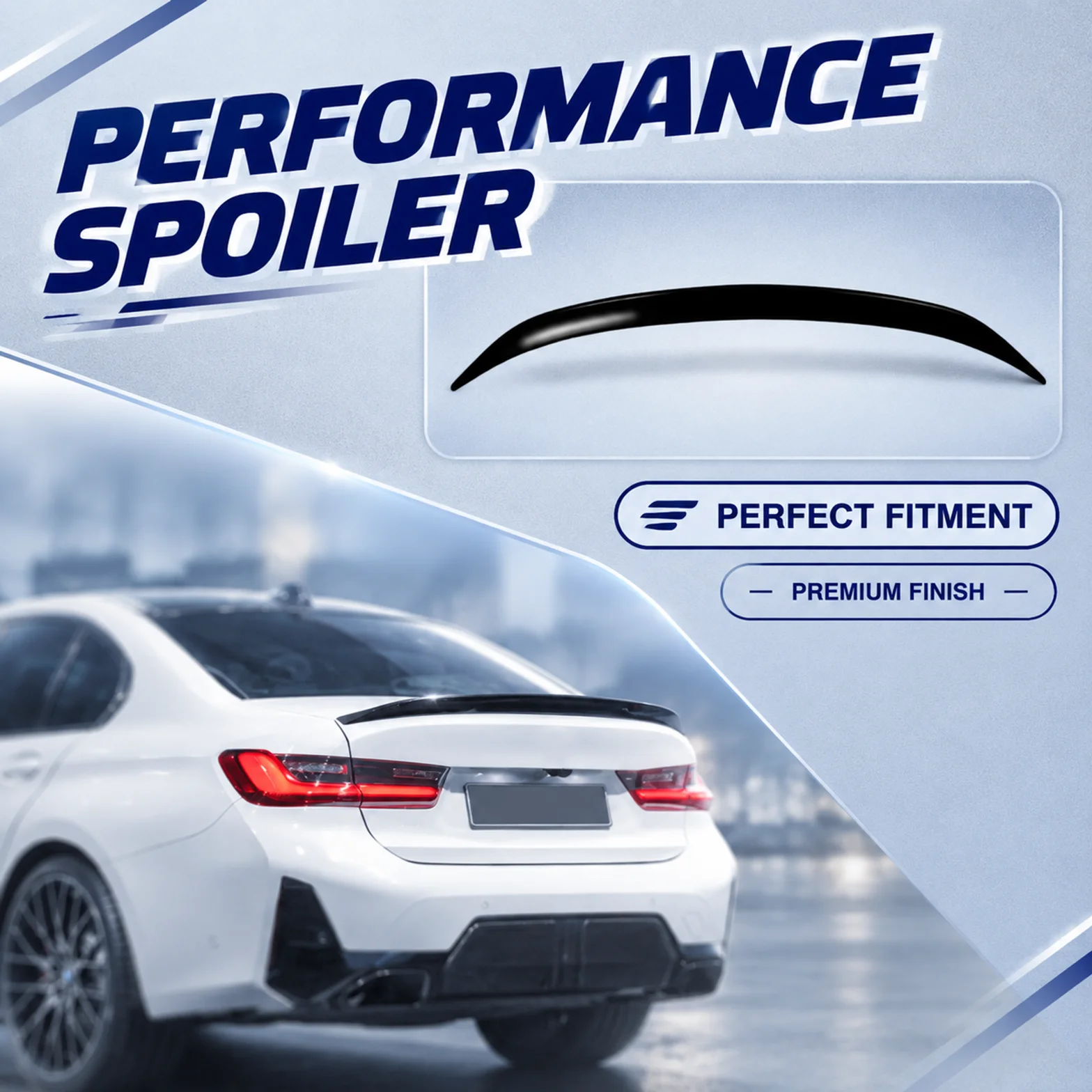 Sostituzione del labbro dello spoiler posteriore sportivo per BMW Serie 3 G20 G28, modelli MP prodotti dopo il 2019, accessorio per la carrozzeria esterna, alettone posteriore nero lucido, finitura