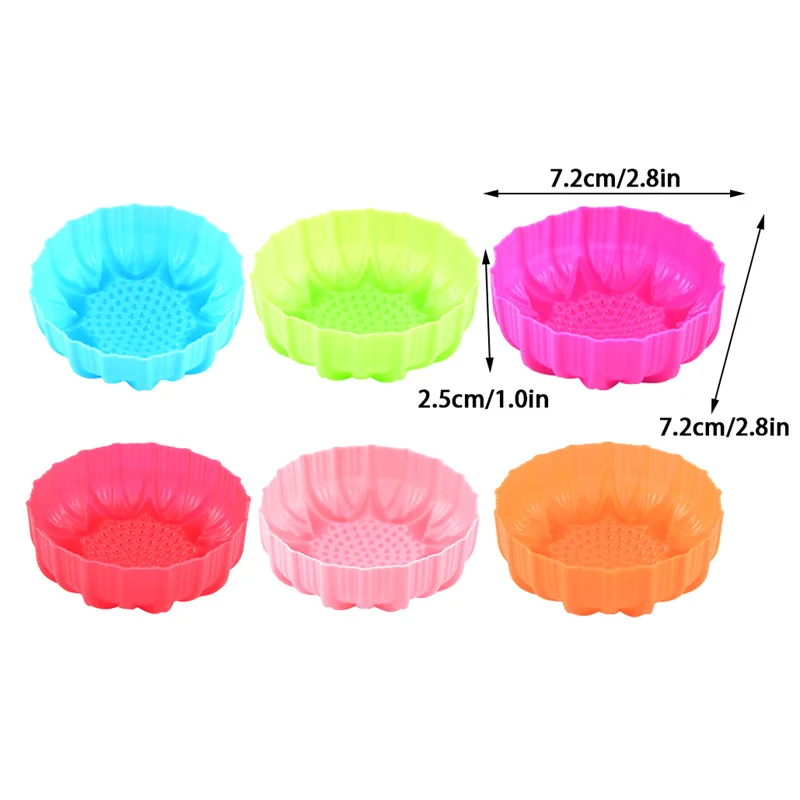 Reusable Sunflower Silicone Cake Cup Mold Muffin Cup Cupcake Liners Colorful Silicone Pastry Muffin Molds DIY Baking Tool