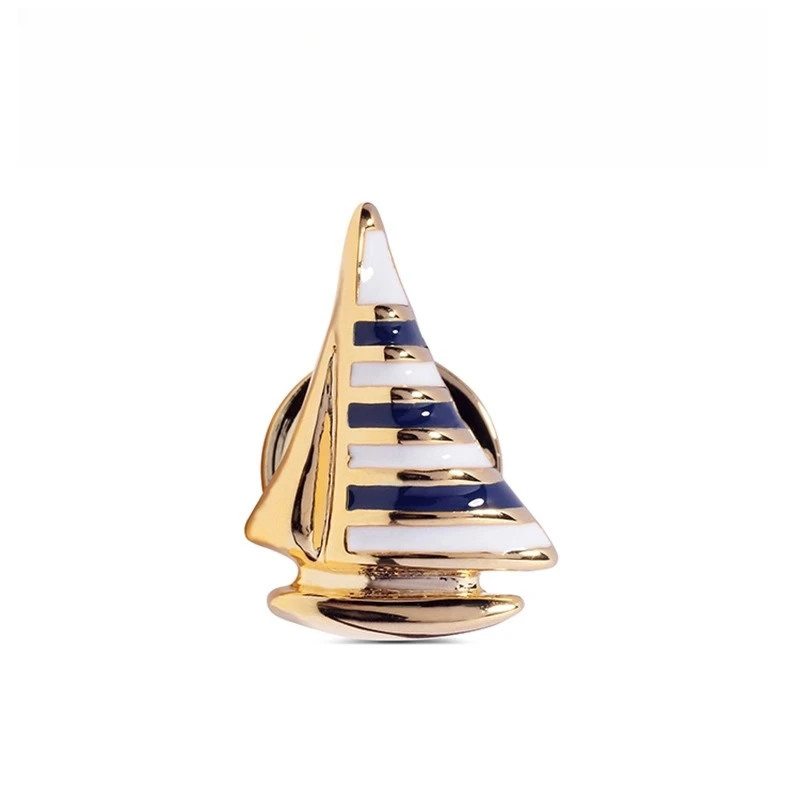 

Sailing brooch smooth sailing men's high-end light luxury suit pin