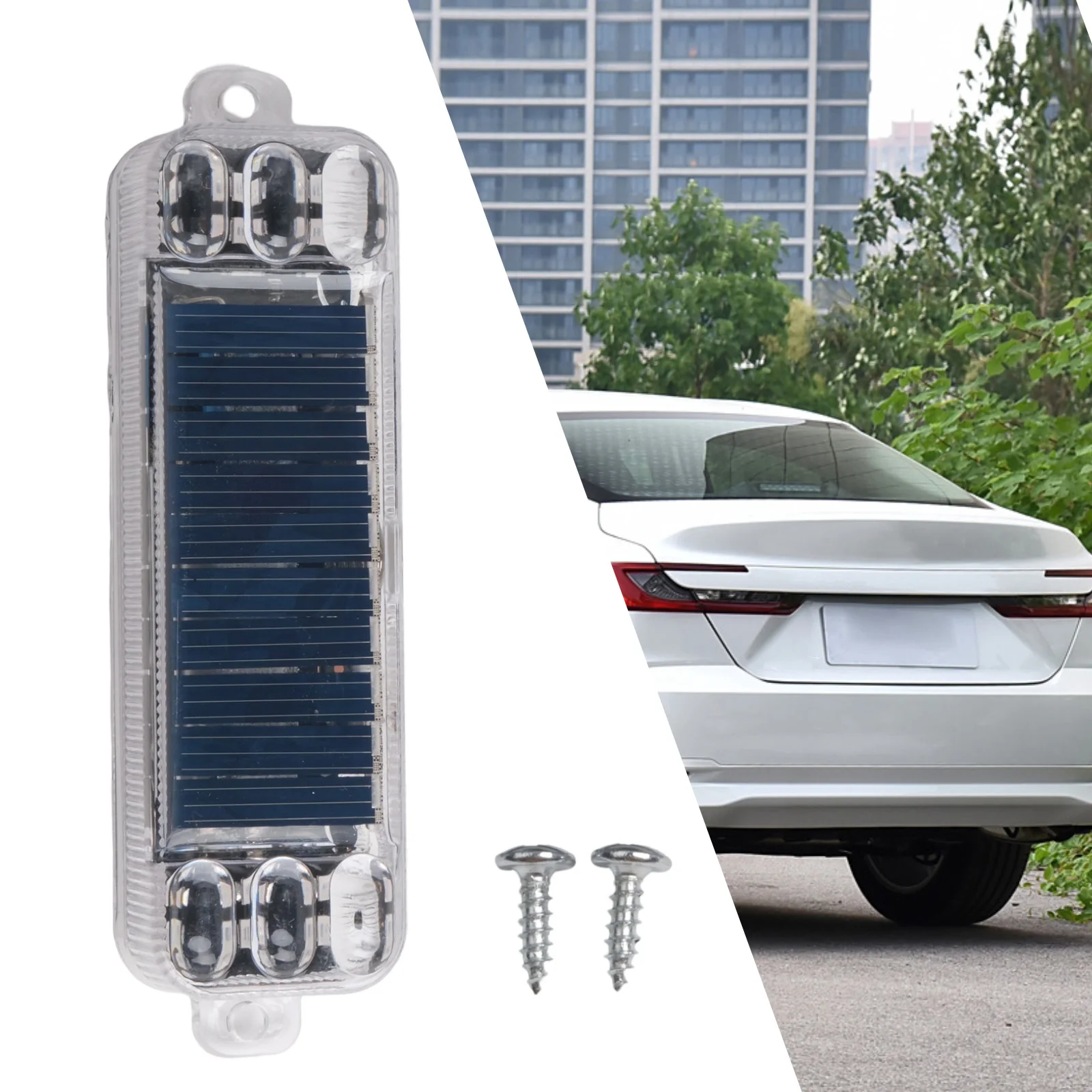 

Night Riding 9.3cm 3.66inch X 2.5cm 0.98inch Motorcycle Solar Light Waterproof Led Light Collision Prevention Light