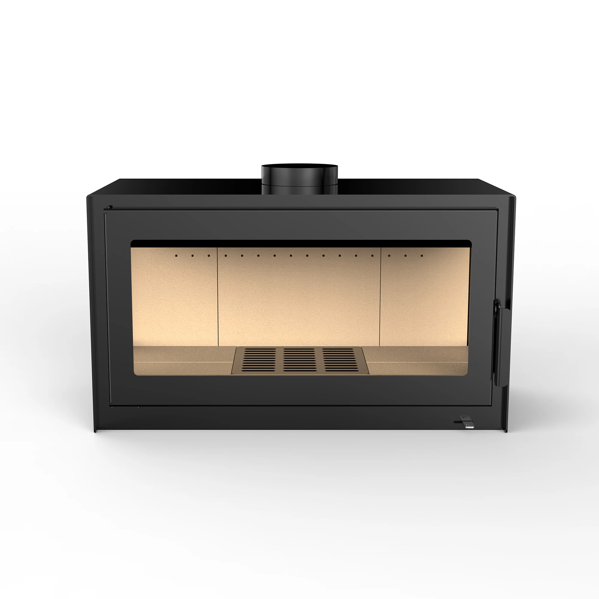 

10.9KW Modern Design Indoor Black Steel Wood Burning Stove Fireplace Wood Stove with 3-side Glass for Living Room