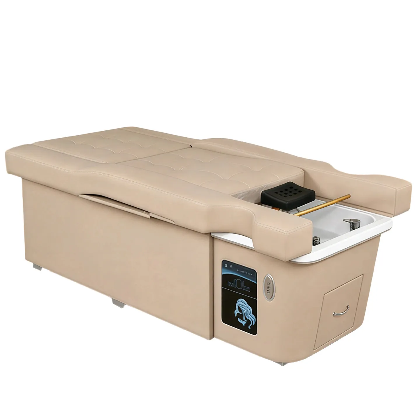 

&c Factory Direct Sale Thai Style Wood Beauty Salon Shampoo Head Spa Fumigation All-in-One Electric Lifting Foldable Living Room