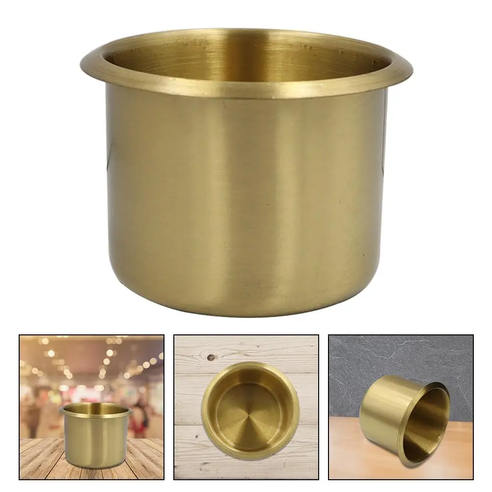 

Cup Holder Stable Insert Smooth Copper Car Drink Can Holders Marine Pontoon RV Yacht Commercial Vehicle Poker Table