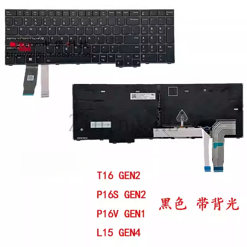 

For Lenovo Thinkpad T16 P16S Gen2 P16V Gen1 L15 Gen4 Backlit Keyboard 5N21K05078