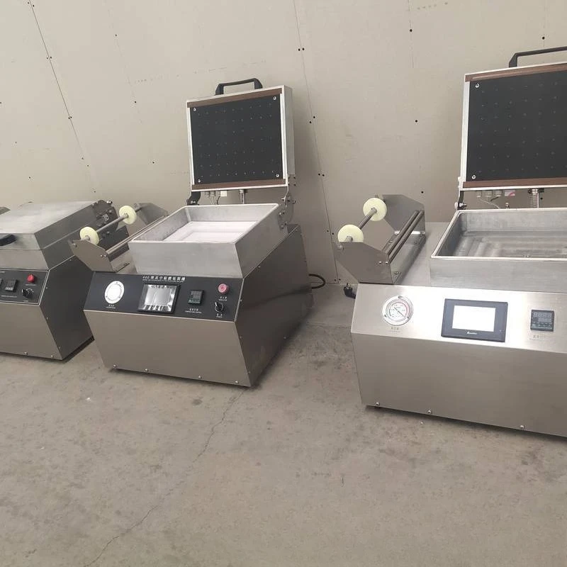 Steak tray type film-covered body packaging machine, small body packaging machine in stock