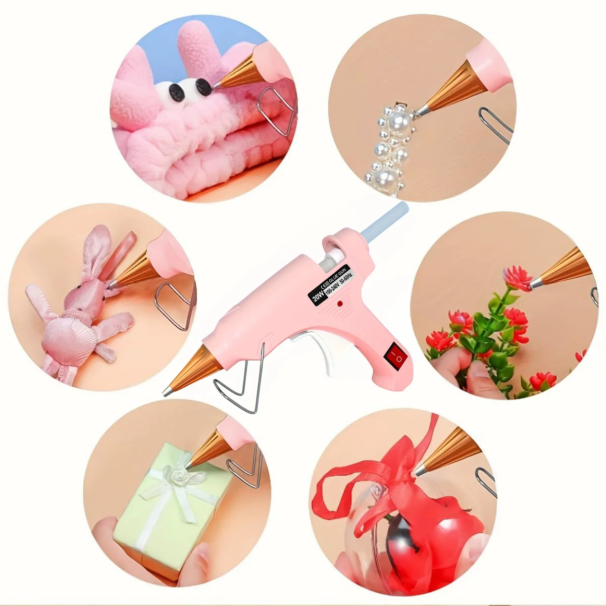 JQ1 glue gun, 20W electric hot melt glue gun with wire, suitable for household handicrafts, handicraft repair and repair