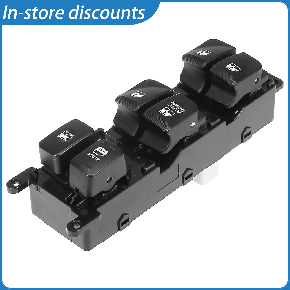 

Master Driver Side Power Window Switch for 2006-2007 Hyundai Accent, Quality Replacement OEM 93570-1E000 93570-1E110 93570-1E030