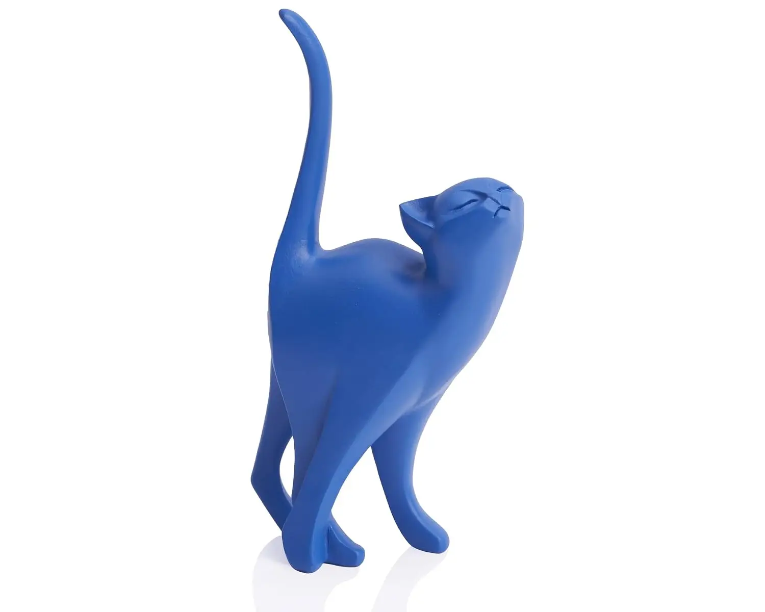 7 Inch Blue Proud Cat Statue, Customized
