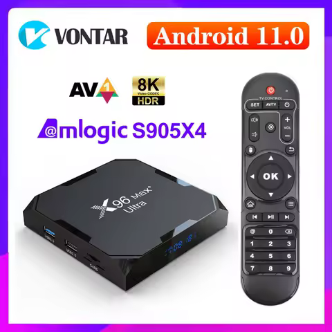 X96Max Plus Ultra TV Box Android 11 Amlogic S905X4 Android 11.0 Media Player AV1 BT Dual Wifi Youtube X96 Max 8K Set Top Box