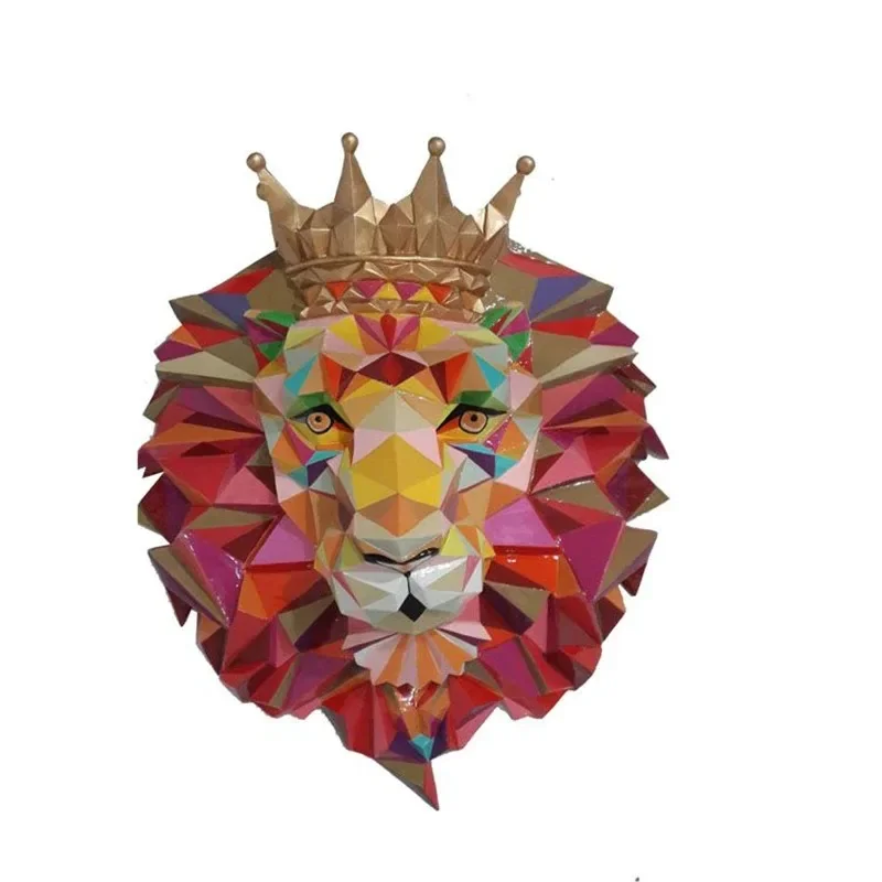 OEMHome decoration wall pendant Lion head pendant Color large wall hanging